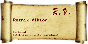 Reznik Viktor névjegykártya